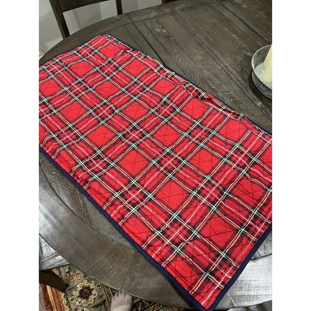 Martha Stewart Farmhouse Plaid Country Pillow King Sham Quiltied Patchwork Plaid - Picture 4 of 5